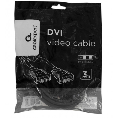 Кабель DVI-D - DVI-D Cablexpert CC-DVIL-BK-10 3 м черный