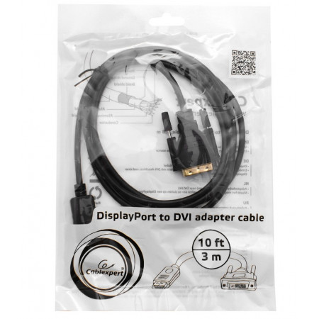 Кабель DisplayPort - DVI Cablexpert CC-DPM-DVIM-3M 3 м черный