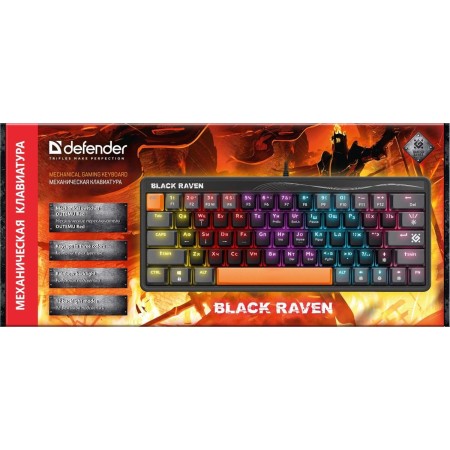 Клавиатура проводная Defender Black Raven GK-417 (45414) чёрный