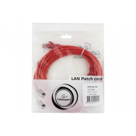 Патч-корд Cablexpert PP12-3M/R красный 3м