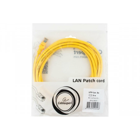 Патч-корд Cablexpert PP12-3M/Y жёлтый 3м