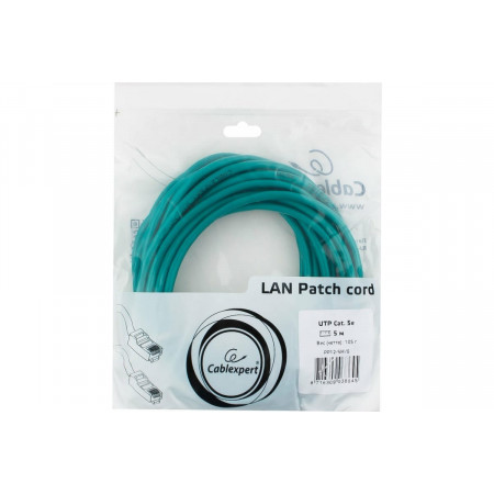 Патч-корд Cablexpert PP12-5M/G зелёный 5м