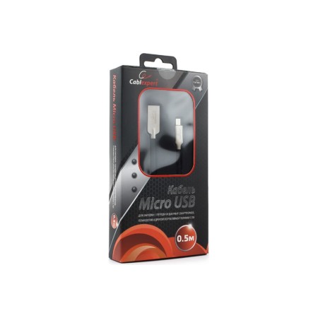 Кабель micro USB - USB 2.0 Type-A Cablexpert CC-P-mUSB02Bk-0.5M 0.5 м черный