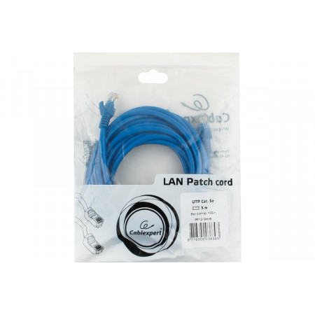 Патч-корд Cablexpert PP12-5M/B синий 5м