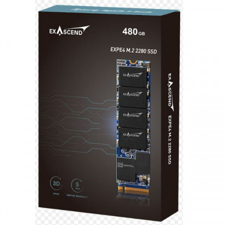 480 ГБ SSD диск Exascend PE4 (EXPE4M480GB) черный