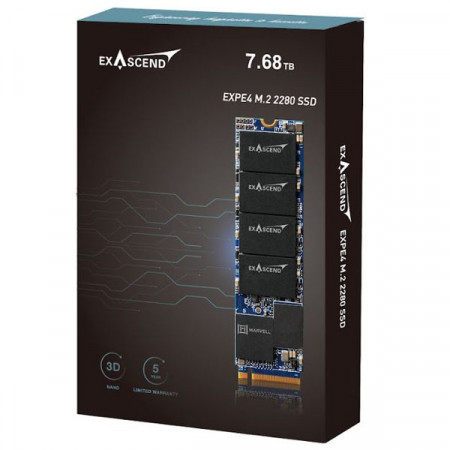 7680 ГБ SSD диск Exascend PE4 (EXPE4M7680GB) черный