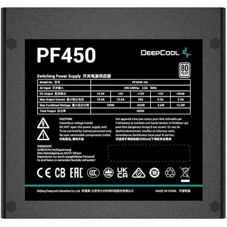 Блок питания DEEPCOOL PF450 (R-PF450D-HA0B-EU) черный