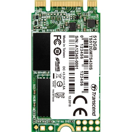 512 ГБ SSD диск Transcend MTS430S (TS512GMTS430S) зеленый