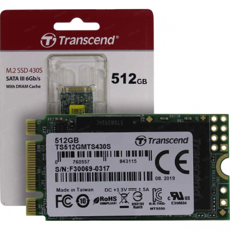 512 ГБ SSD диск Transcend (TS512GMTS430S) зеленый