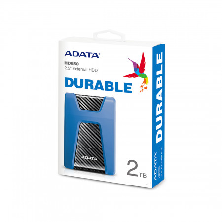 2 ТБ Внешний жесткий диск ADATA HD650 (AHD650-2TU31-CBL) черный/синий
