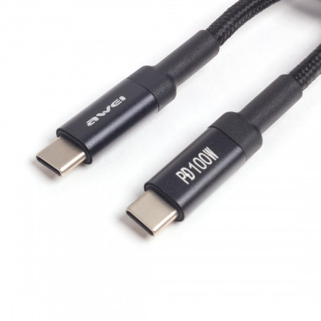 Кабель USB Type С - USB Type С Awei CL-117T 1 м черный