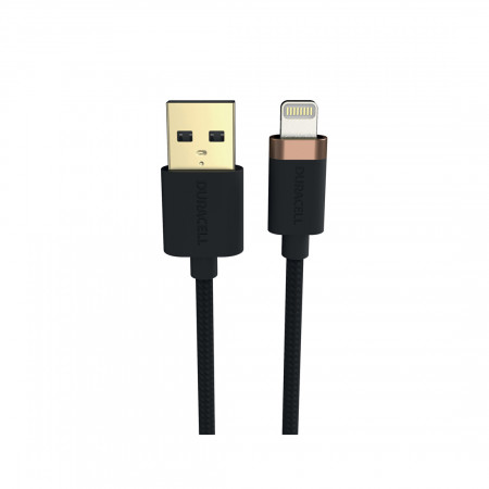 Кабель Lightning 8-pin MFI - USB 2.0 Type-A Duracell USB7012A 1 м черный