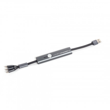 Кабель Lightning+Micro USB+USB Type С - USB 2.0 Type-A LDNIO LC99 0.3 м серый