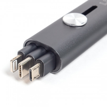 Кабель Lightning+Micro USB+USB Type С - USB 2.0 Type-A LDNIO LC99 0.3 м серый