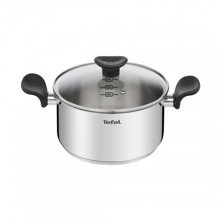 Набор посуды Tefal E308S474 (2100118826) серебристый/черный