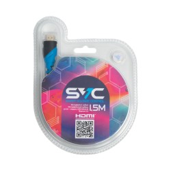Кабель HDMI-HDMI SVC HR0150LB-B 1.5 м голубой/черный