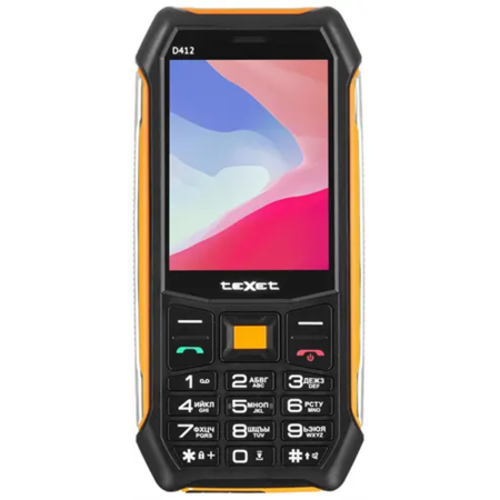 Мобильный телефон Texet TM-D412 (127206) чёрно-оранжевый