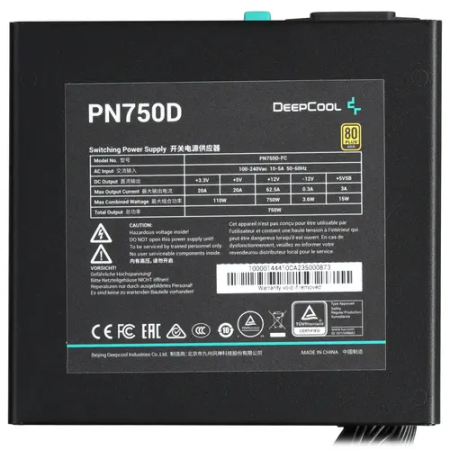 Блок питания DEEPCOOL PN750D (R-PN750D-FC0B-EU) чёрный
