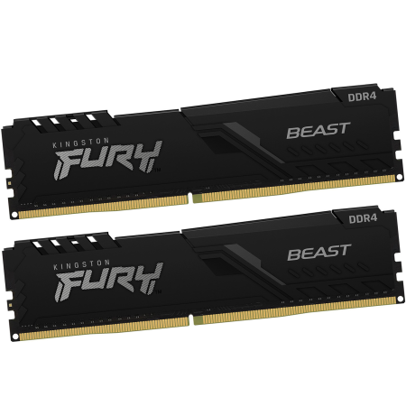 Оперативная память Kingston FURY Beast Black (KF437C19BB1K2/32) 32 ГБ чёрный