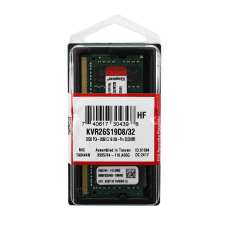 Оперативная память Kingston ValueRAM (KVR26S19D8/32) 32 ГБ зелёный