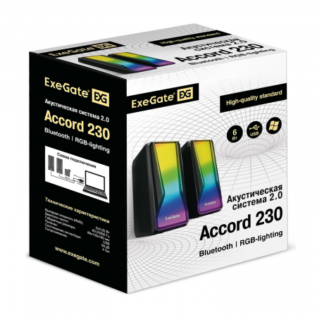 Колонки ExeGate Accord 230 (2.0) чёрный