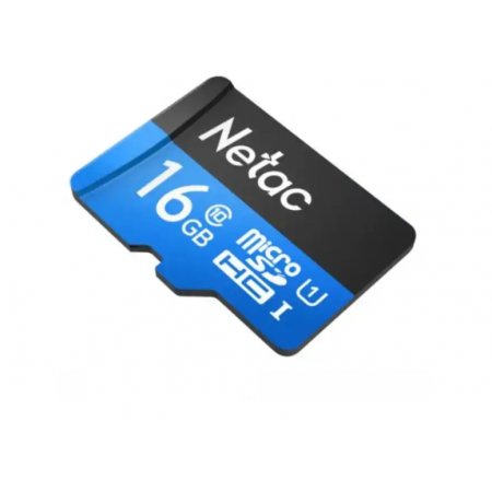 16 ГБ Карта памяти Netac P500 Standard microSDHC (NT02P500STN-016G-R) чёрный + адаптер