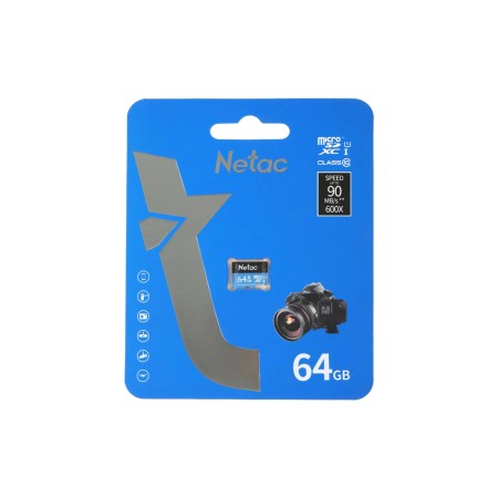 64 ГБ Карта памяти Netac microSDXC (NT02P500STN-064G-S) черный