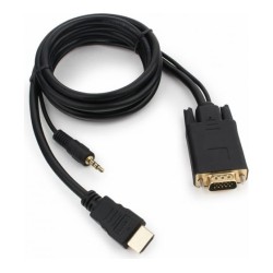 Кабель HDMI - VGA Cablexpert A-HDMI-VGA-03-6 1.8 м черный