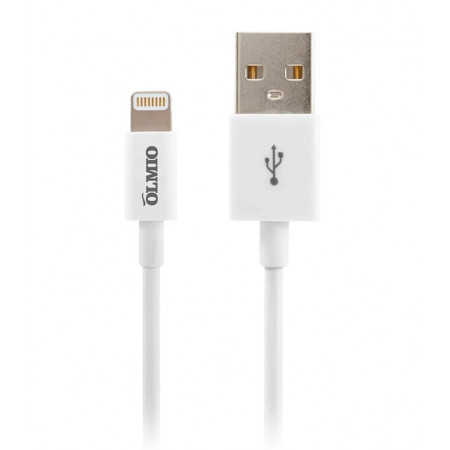 Кабель Lightning 8-pin - USB 2.0 Type-A Olmio 38687 2 м белый