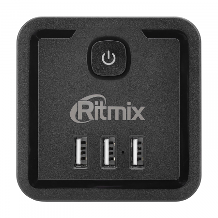 Сетевой фильтр + зарядка Ritmix RM-043 чёрный