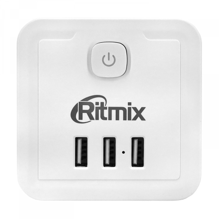 Сетевой фильтр + зарядка Ritmix RM-043 белый