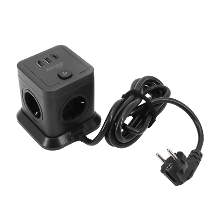 Сетевой фильтр Ritmix RM-242C чёрный 2 м