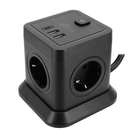 Сетевой фильтр Ritmix RM-242C чёрный 2 м