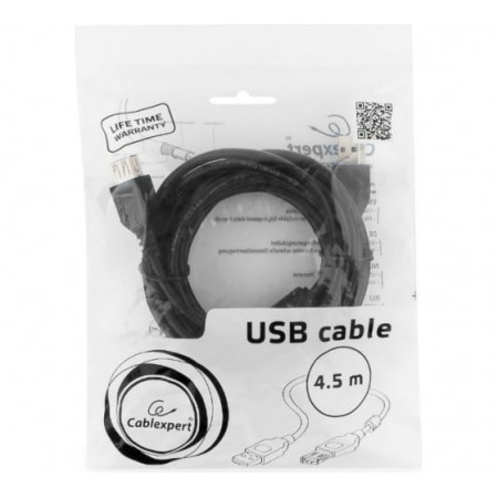 Кабель USB 2.0 Type-A - USB 2.0 Type-A Cablexpert CCF-USB2-AMAF-15 4.5 м черный