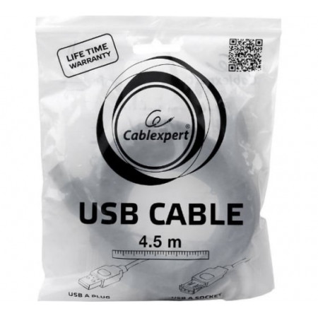 Кабель USB 2.0 Type-A - USB 2.0 Type-A Cablexpert CCP-USB2-AMAF-15C 4.5 м черный