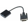 Переходник DVI-I - VGA Cablexpert A-DVID-VGAF-01 черный