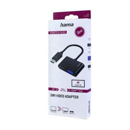 Переходник DisplayPort - HDMI+VGA Hama 00200334 черный