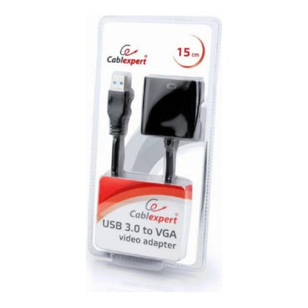 Переходник USB Type A - VGA Cablexpert AB-U3M-VGAF-01 черный
