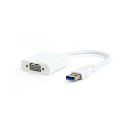 Переходник USB Type A - VGA Cablexpert AB-U3M-VGAF-01-W белый