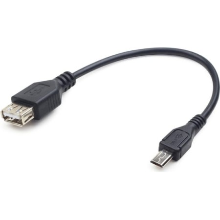 Переходник USB 2.0 Type-A - micro USB-B Cablexpert A-OTG-AFBM-03 0.15 м черный