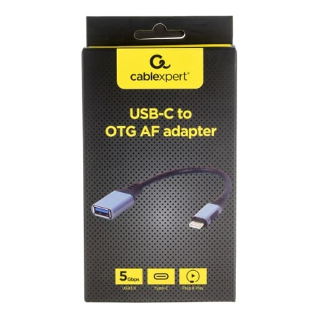 Переходник USB 3.0 Type-A - USB 3.0 Type-C Cablexpert A-USB3C-OTGAF-01 0.15 м черный