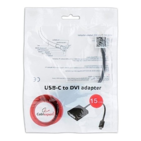 Переходник USB Type С - DVI Cablexpert A-CM-DVIF-01 черный