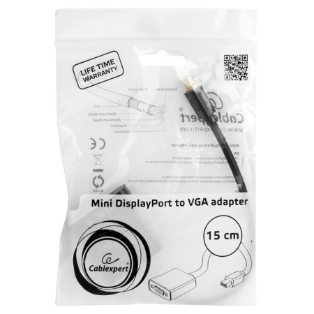 Переходник mini DisplayPort - VGA Cablexpert A-mDPM-VGAF-02 черный