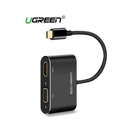 Переходник USB Type С - HDMI+VGA Ugreen CM162 (50505) черный