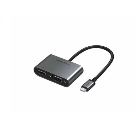 Переходник USB Type С - HDMI+VGA Ugreen CM162 (50505) черный