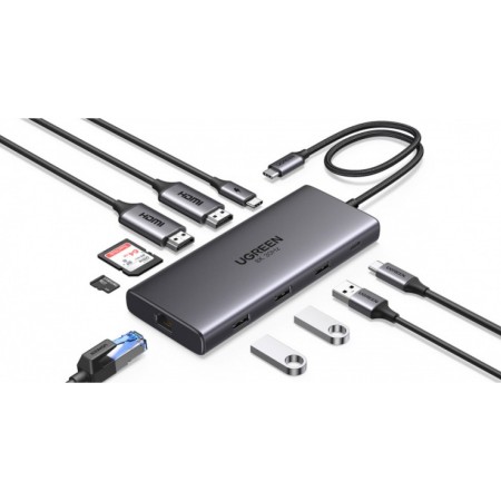 Док-станция Ugreen CM639 (15534) серый