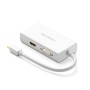 Переходник mini DisplayPort - HDMI+VGA+DVI Ugreen MD114 (20418) белый