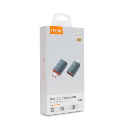 Переходник USB 2.0 Type-A - USB 2.0 Type-C LDNIO LC140 0.15 м серебристый