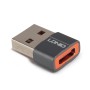Переходник USB 2.0 Type-A - USB 2.0 Type-C LDNIO LC150 0.15 м серый