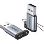 Переходник USB 3.1 Type-C - USB 3.0 Type-A UGREEN US276 (50533) 0.15 м серый